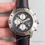 Swiss Replica Breitling Avenger SS Black Leather Watch - Swiss 7750